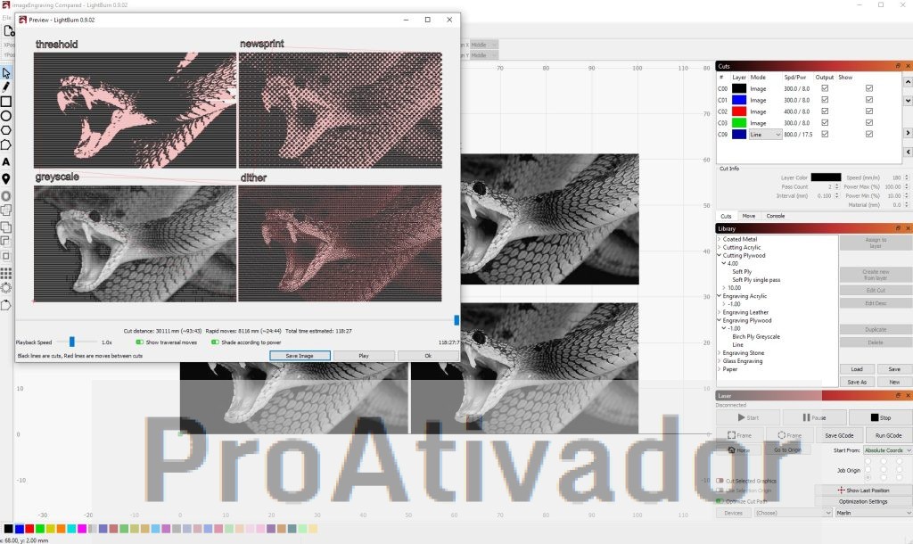LightBurn 2.0.05 Cracked Baixar 2026 Grátis em PT-BR